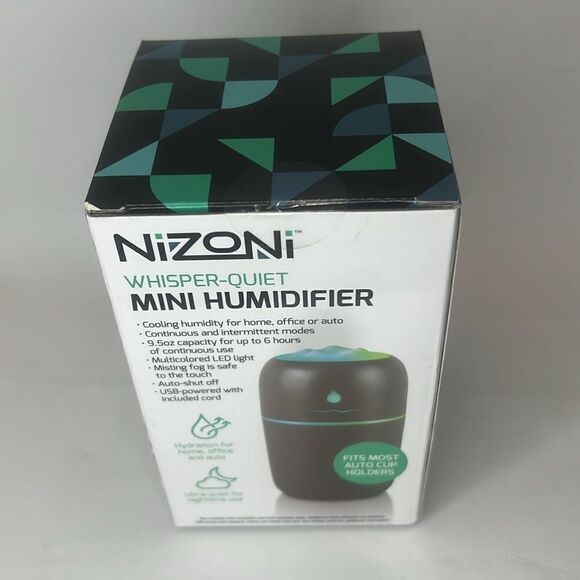 Nizoni Mini Humidifier Whisper Quiet 6 Hour Continuous Cooling Mist LED Light - Picture 3 of 4